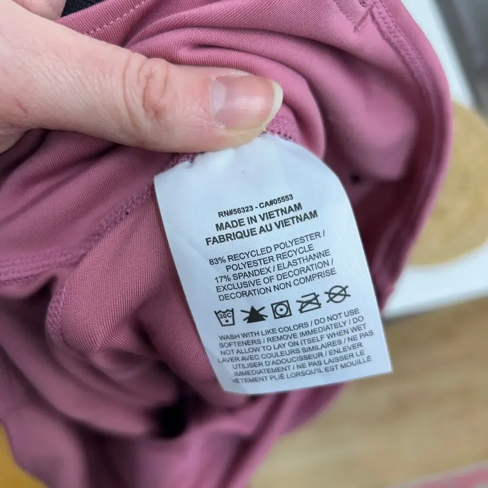 Nike Pink Leggings XL Athleisure Activewear Workout Side Leg Logo - Picture 5 of 5